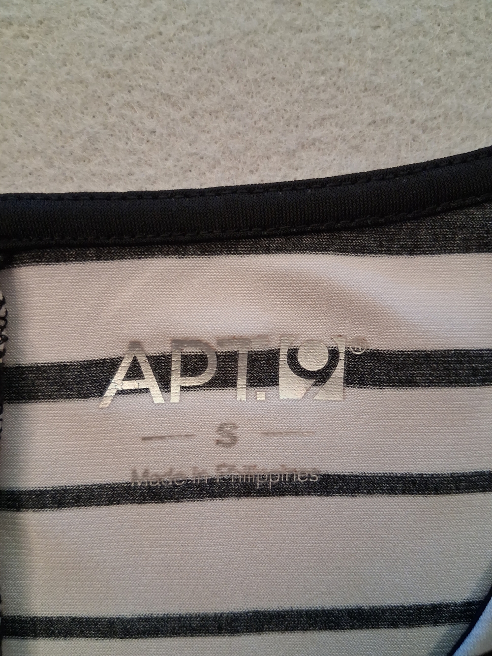 Apt. 9  Sz S Black and White Striped V-Neck Sleeveless Maxi Dress - Picture 3 of 5